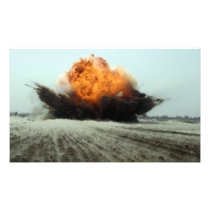 An explosion erupts