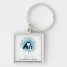 An inappropriate hour for coffee keychain