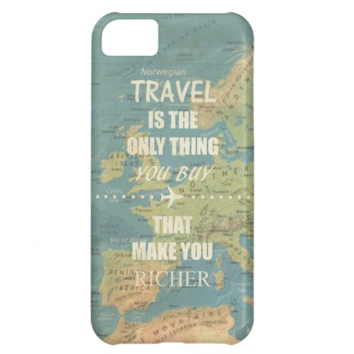 An inspiring travel quotes case for iPhone 5C