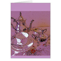 An invitation to high tea greeting card