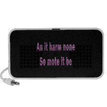 an it harm none purple texture outline pagan.png laptop speakers