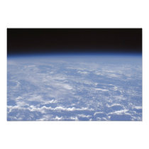 An oblique horizon view of the Earth's atmosphe