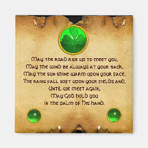 An Old Irish Blessing Parchment Fridge Magnets