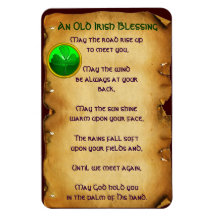 An Old Irish Blessing Parchment Rectangle Magnets