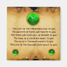 An Old Irish Christmas Blessing Parchment Magnets