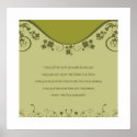 AN OLD IRISH WEDDING Blessing Clover Swirls posters