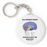 An Opened Mind Should Not Be Wasted (Brain) keychains