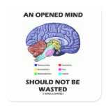 An Opened Mind Should Not Be Wasted (Brain) stickers