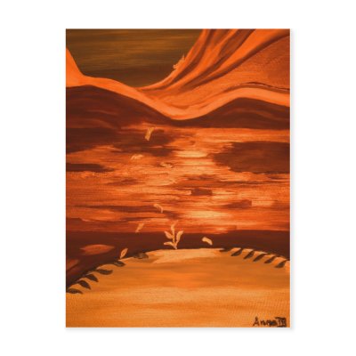 An Orange Landscape Postcard by Anna_T_Benevides