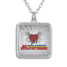 An Ukrainian Stole my Heart Necklace