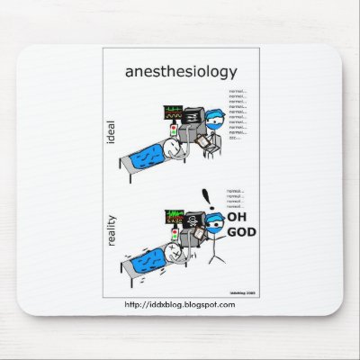 Anaesthesiology Comic Mousepad by iddxblog
