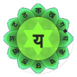 Anahata The Heart Chakra Round Sticker