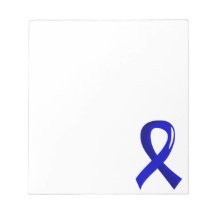 Anal Cancer Blue Ribbon 3 Memo Notepad