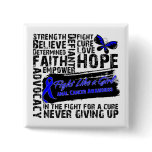 Anal Cancer Collage - Fight Like a Girl Pinback Buttons