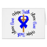 Anal Cancer Faith Hope Love Cross Card