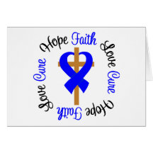 Anal Cancer Faith Hope Love Cross Card