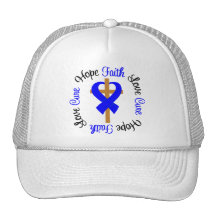 Anal Cancer Faith Hope Love Cross Mesh Hats