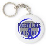 Anal Cancer Fight Like A Girl Circular Keychains