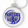 Anal Cancer Fight Like A Girl Circular Keychains