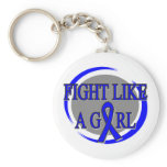 Anal Cancer Fight Like A Girl Circular Key Chain