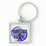 Anal Cancer Fight Like A Girl Circular Key Chain