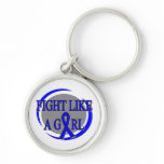 Anal Cancer Fight Like A Girl Circular Key Chain
