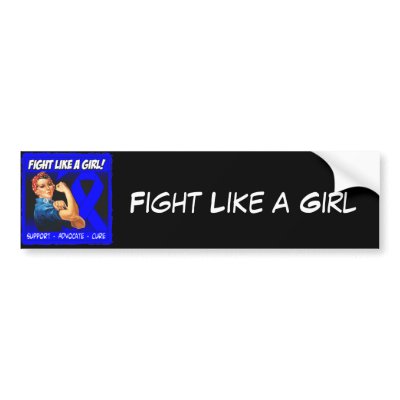 Anal Cancer Rosie Riveter - Fight Like a Girl Bumper Stickers by MissionWeCanDoIt