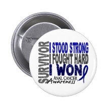 Anal Cancer Survivor 4 Pinback Button