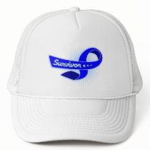 Anal Cancer Survivor Ribbon Mesh Hats