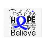 Anal Cancer Typographic Faith Love Hope Post Cards