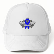 Anal Cancer Winged SURVIVOR Ribbon Trucker Hat