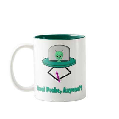 Anal Probe, Anyone? Alien Mugs by brianadragon