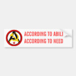 Anarcho-communist logo bumper sticker