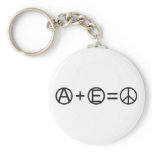 Anarchy + Equality = Peace Key Chains