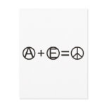 Anarchy + Equality = Peace postcards
