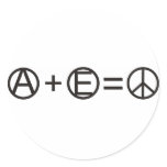 Anarchy + Equality = Peace stickers