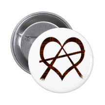 Anarchy Heart Symbol Button Badge