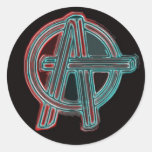 anarchy round stickers
