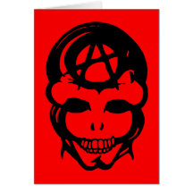 Anarchy Skull 2 Greeting Card