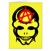 Anarchy Skull 3 Greeting Card