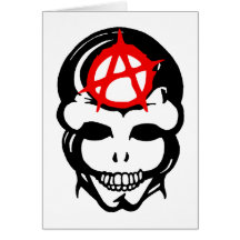 Anarchy Skull 3 Greeting Card