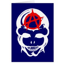 Anarchy Skull Greeting Card