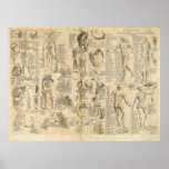 Anatomical Chart from Cyclopaedia 1728 Posters