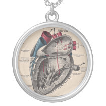 Anatomical Heart Diagram Vintage Necklaces