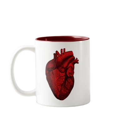 Anatomical Human Heart Coffee Mug by pounddesigns