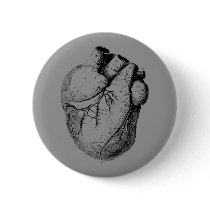 Anatomically Correct Heart Pinback Button
