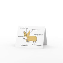 Anatomy of a Corgi Greeting Card