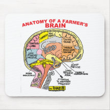 ANATOMY OF A FARMER'S BRAIN MOUSEPADS
