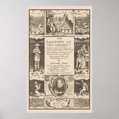 Anatomy of Melancholy 1621 Psychological Study Print by AntiqueImages