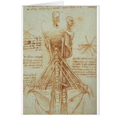 Anatomy of the Neck by Leonardo Da Vinci c. 1515 Cards by Leonardodavinciart